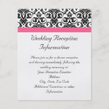 Victorian Fuchsia Pink and White Damask Full Colour Flyer