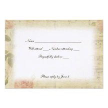 Victorian Ghost Music rsvp with envelopes Custom Announcement