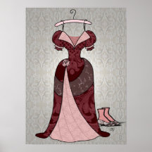 Victorian Gown Print