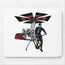 Victorian Helicopter Aircraft Contraption Mouse Pads