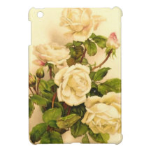 Victorian Ivory Rose Painting iPad Mini Cover