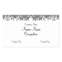 Victorian Lacy Border Business Cards