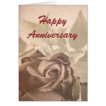 Victorian rose - Anniversary card