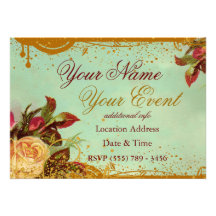 Victorian Rose Fancy Invitation Announcement