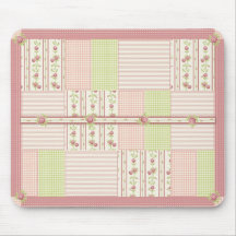 Victorian Rose Quilt Mousepad