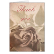 Victorian rose - Thank you card