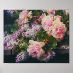 Victorian Roses and Lilacs Poster