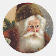 Victorian Santa Stickers