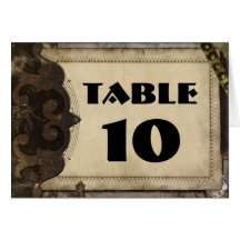 Victorian Steampunk Embellished Table Cards