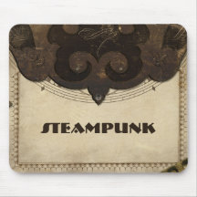 Victorian Steampunk Leather Like Mousepad