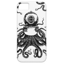 victorian Steampunk Octopus Kraken Diving Helmet! iPhone 5 Covers