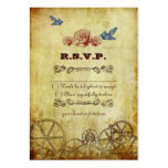 Victorian Steampunk Wedding RSVP Card Business Card Template