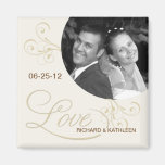 Victorian Swirls - Save the Date Photo Magnet