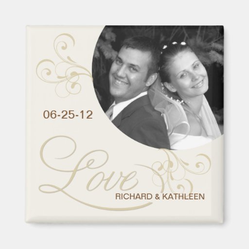 Victorian Swirls - Save the Date Photo Magnet