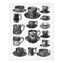 Victorian Tea Party Custom Announcements