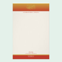 Victorian Tequila Sunrise Customised Stationery stationery