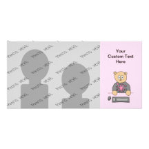 Video Game Player Bear. Photo Cards