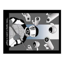 Video Taping in Public is Illegal - Postcard