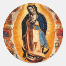 Vierge de Guadalupe Autocollant Rond