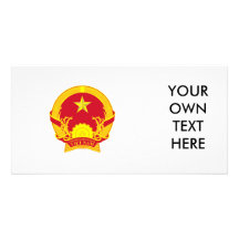 Vietnam Coat of Arms Customized Photo Card
