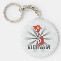 Vietnam Flag Map 2.0 Keychain
