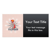 Vietnam Flag Map 2.0 Photo Greeting Card