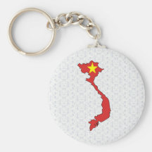 Vietnam Flag Map full size Key Chains