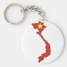 Vietnam flag map key chain