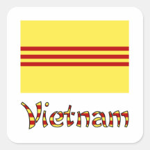 Vietnam Flag & Word Pre-1974 Stickers