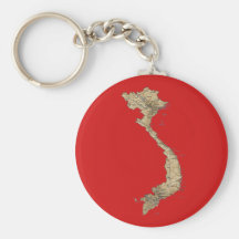 Vietnam Map Keychain