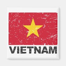 Vietnam Vintage Flag Magnets