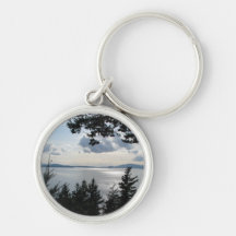 View From Chuckanut Drive Key Chain