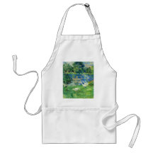View of Bois de Boulogne by Berthe Morisot Apron