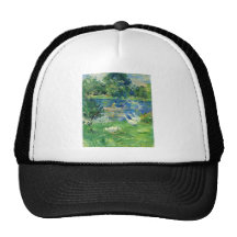 View of Bois de Boulogne by Berthe Morisot Hat