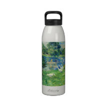 View of Bois de Boulogne by Berthe Morisot Water Bottles