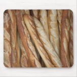 view of bread loaves in bakery window display mousepad