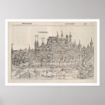 View of Nuremberg from Nuremberg Chronicle (1458) Poster