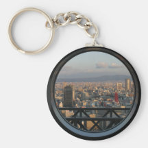 View of Osaka Japan from Umeda Sky building Keychain