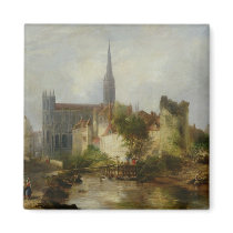 View of the Church of St. Peter, Caen, 1841 magnets