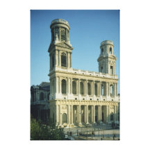 View of the facade of the Church of Stretched Canvas Print