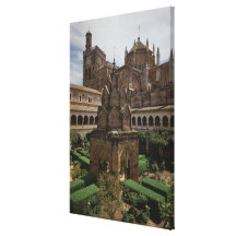 View of the mudejar cloister gallery wrap canvas