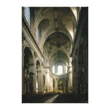 View of the nave towards the choir, built canvas prints