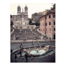 View of the Spanish Steps or Scalinata Post Card