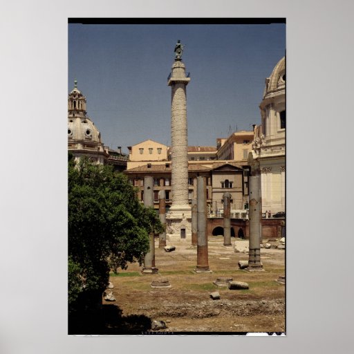 View of Trajan's Column, 113 AD Posters