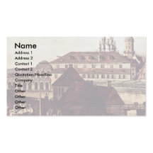View The Fortifications Of Dresden In Dresden Moat Business Card Template