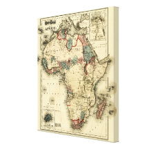 Viintage 1874 Map of Africa  Antique African Print Canvas Prints