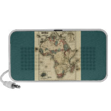Viintage 1874 Map of Africa  Antique African Print Laptop Speakers