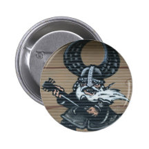Viking guitarist Graffiti, Berlin, Germany Pinback Buttons
