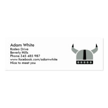 Viking helmet business card template