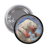 Viking Shield Button - Polar Bear
